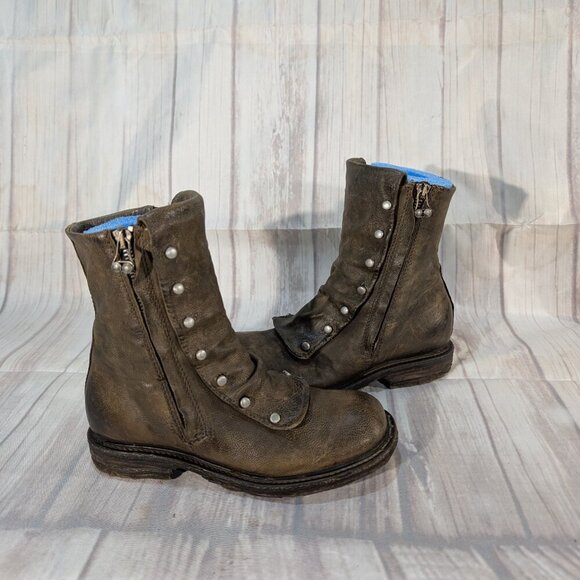 A.S.98 Women's Smoke Brown Zipper Emerson Boot Size 36 - Picture 5 of 9